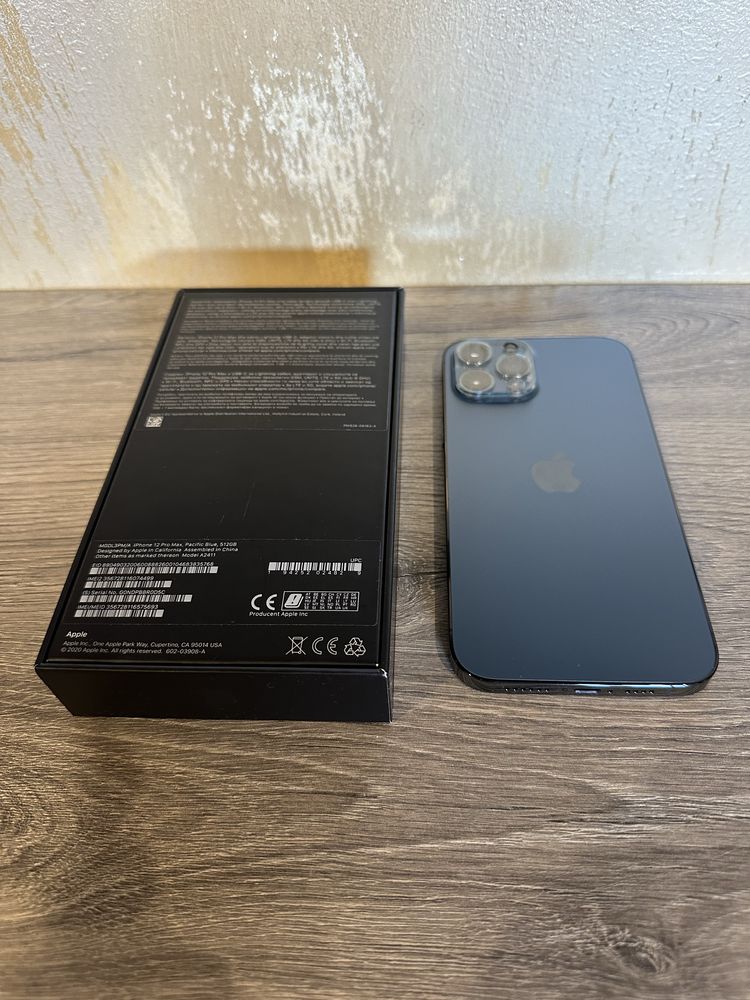 Apple iPhone 12 Pro Max 512GB Pacific Blue BATERIA: 100% etui szkło