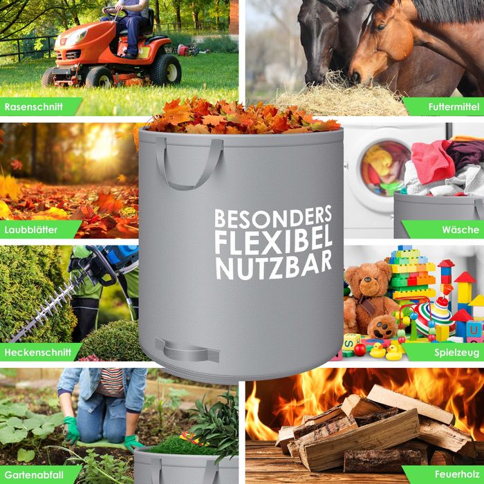 Worek ogrodowy, zestaw 3szt. x 272 L+ rękawice