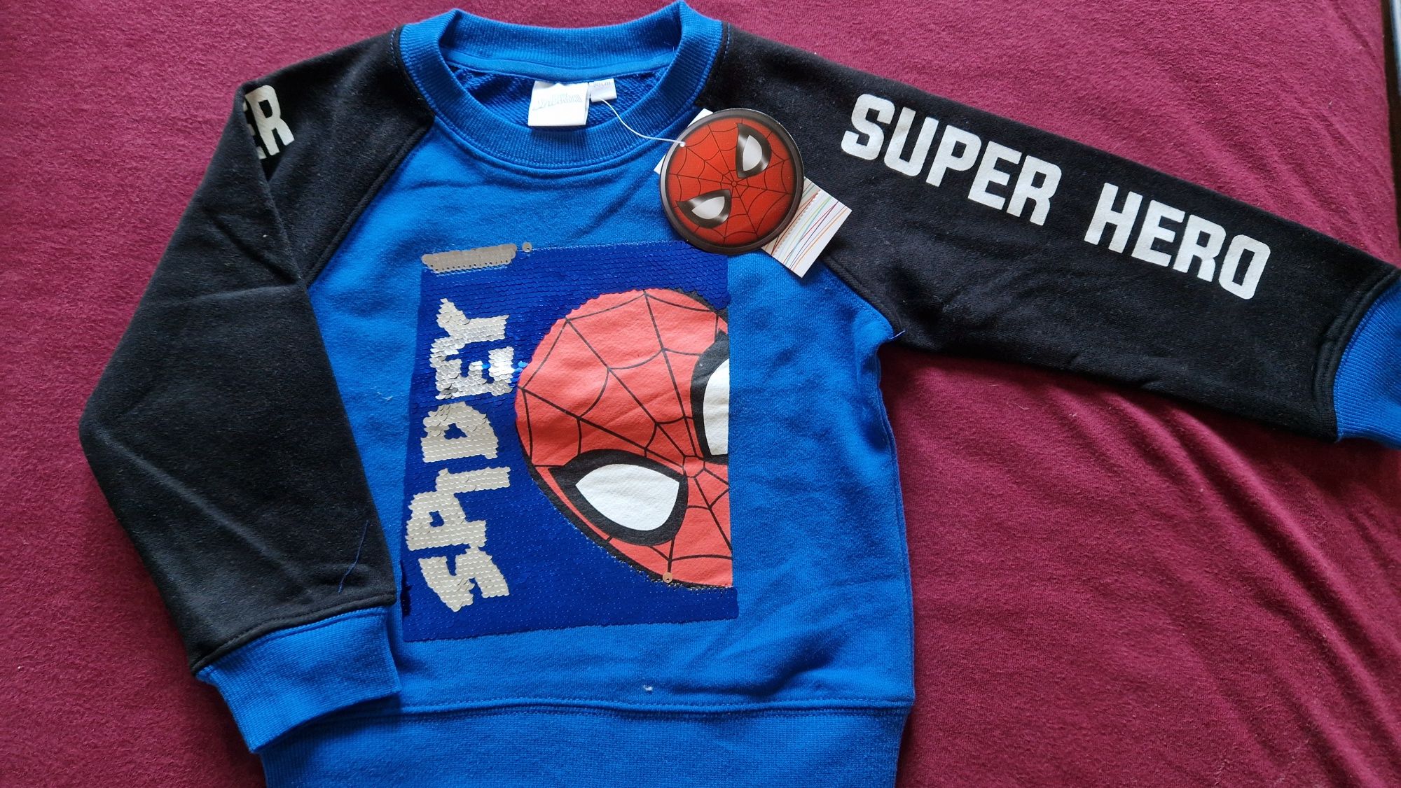 Bluza Cool Club Smyk r.98 Spiderman nowa magiczne cekiny