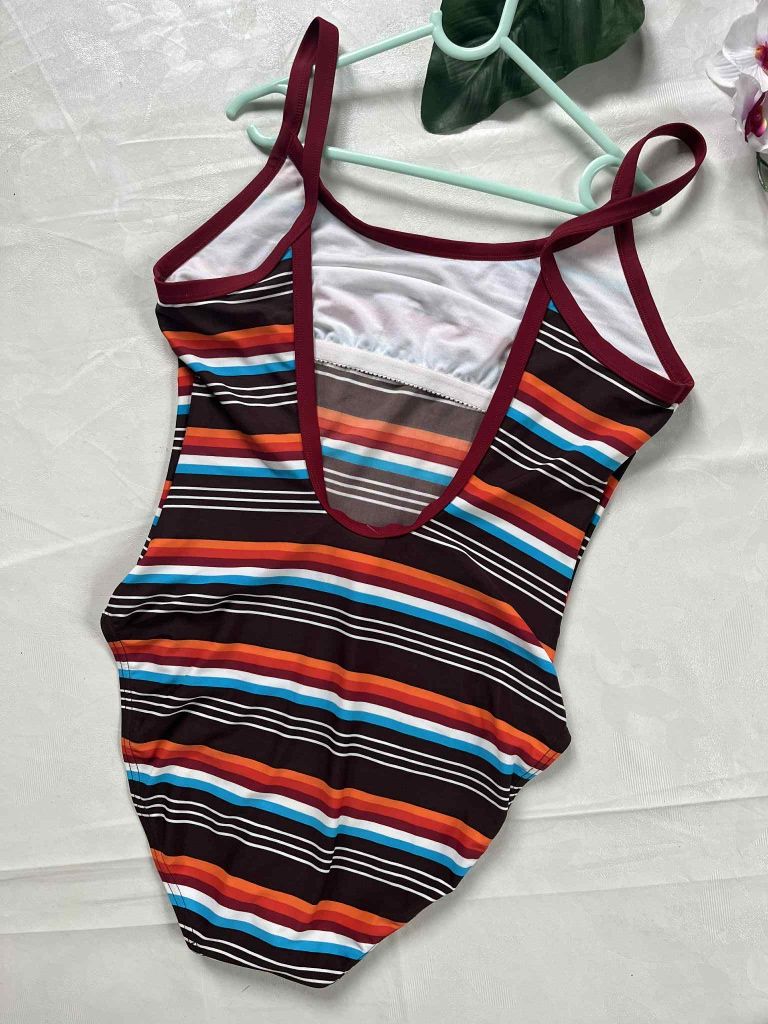 Speedo kostium kąpielowy jednoczęściowy strój markowy paski logo M