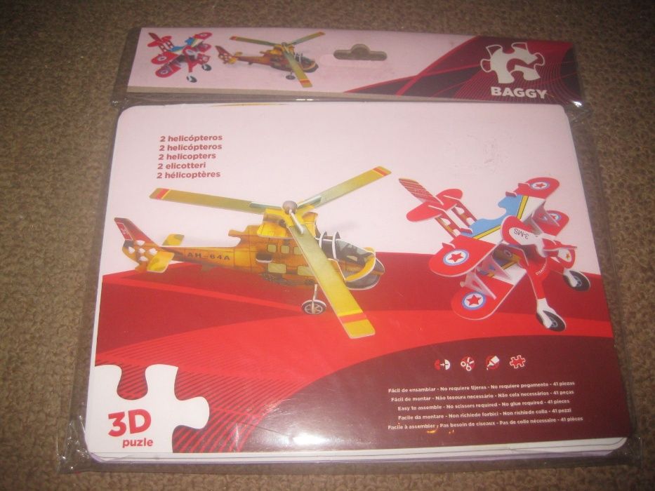 5 Puzzles 3D/Novos e Embalados!