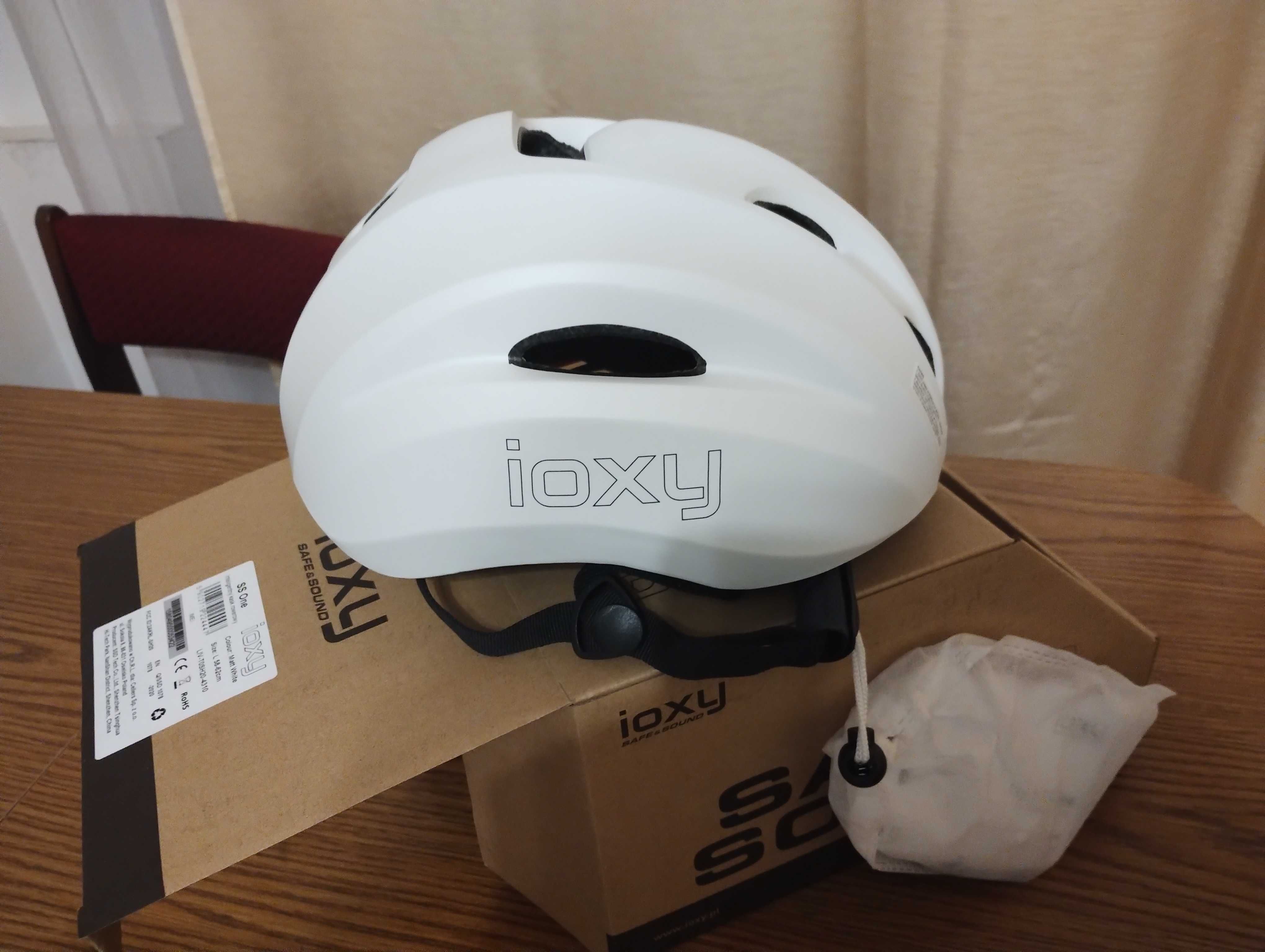 Inteligentny kask rowerowy ioxy biały