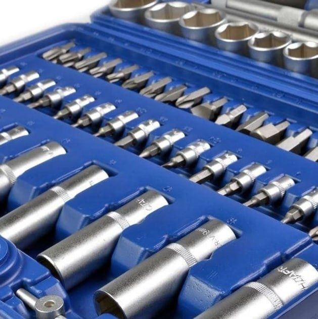 Набір ключів у кейсі 108 предметів Tools, набор торцевих головок
