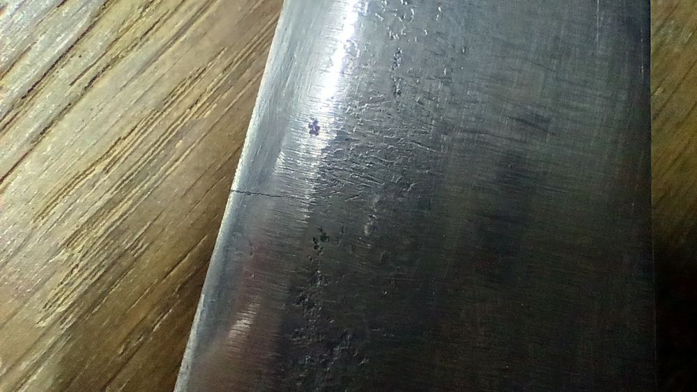 Nóż ręcznie kuty stal wysokowęglowa  militaria róg Bowie