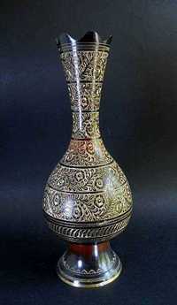 Латунная инкрустированная Индийская ваза