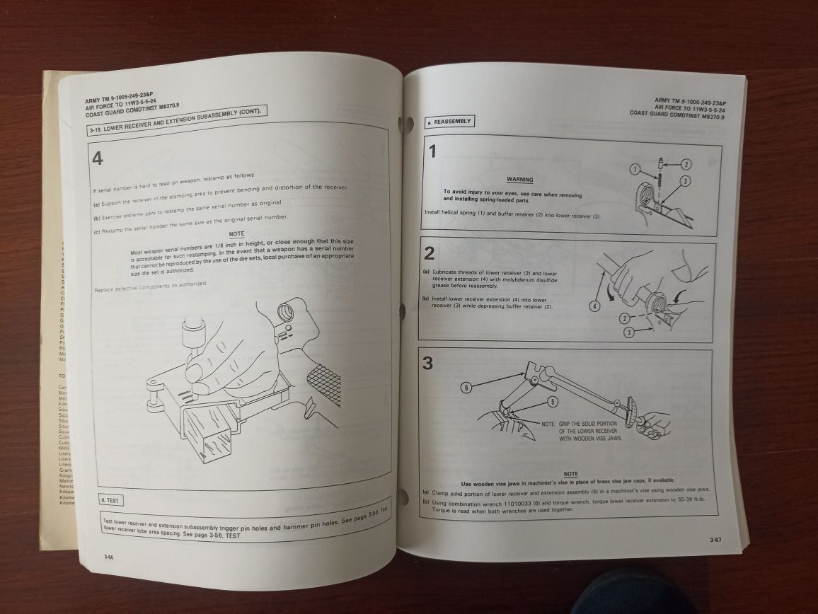 Livro manual técnico carabina M16