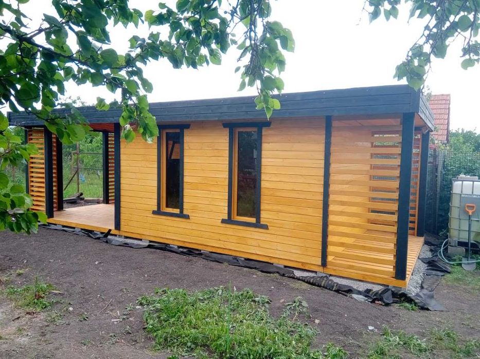 Domek narzędziowy, ogrodowy,drewniany,gospodarczy,3x3m+taras3x3m