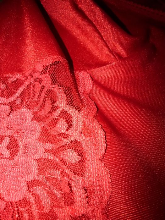 Жіноча комбінація комбинация вишневого червоного бордового кольору