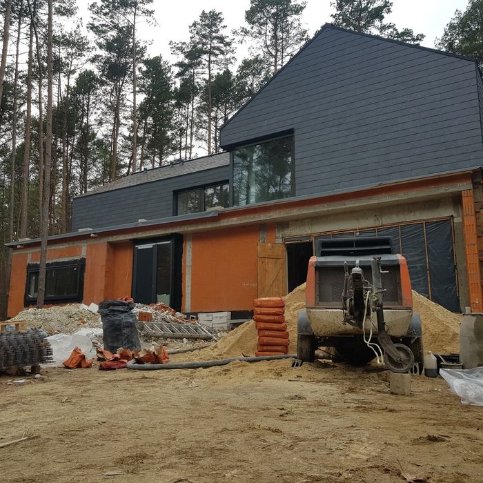 Wylewki posadzki mixokretem,mixokret.Układanie styropianu, STYROBETON