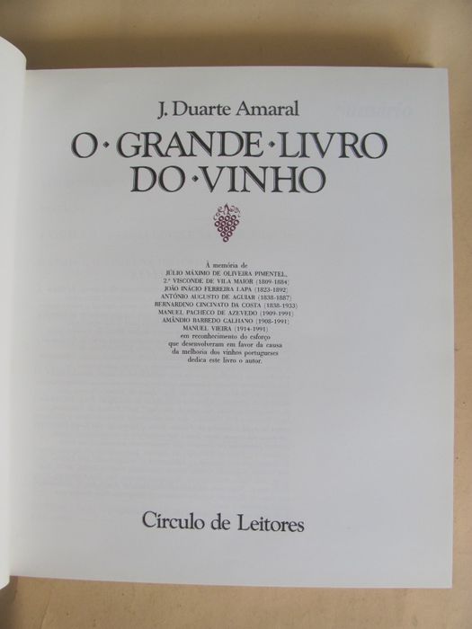 O Grande Livro do Vinho de J. Duarte Amaral