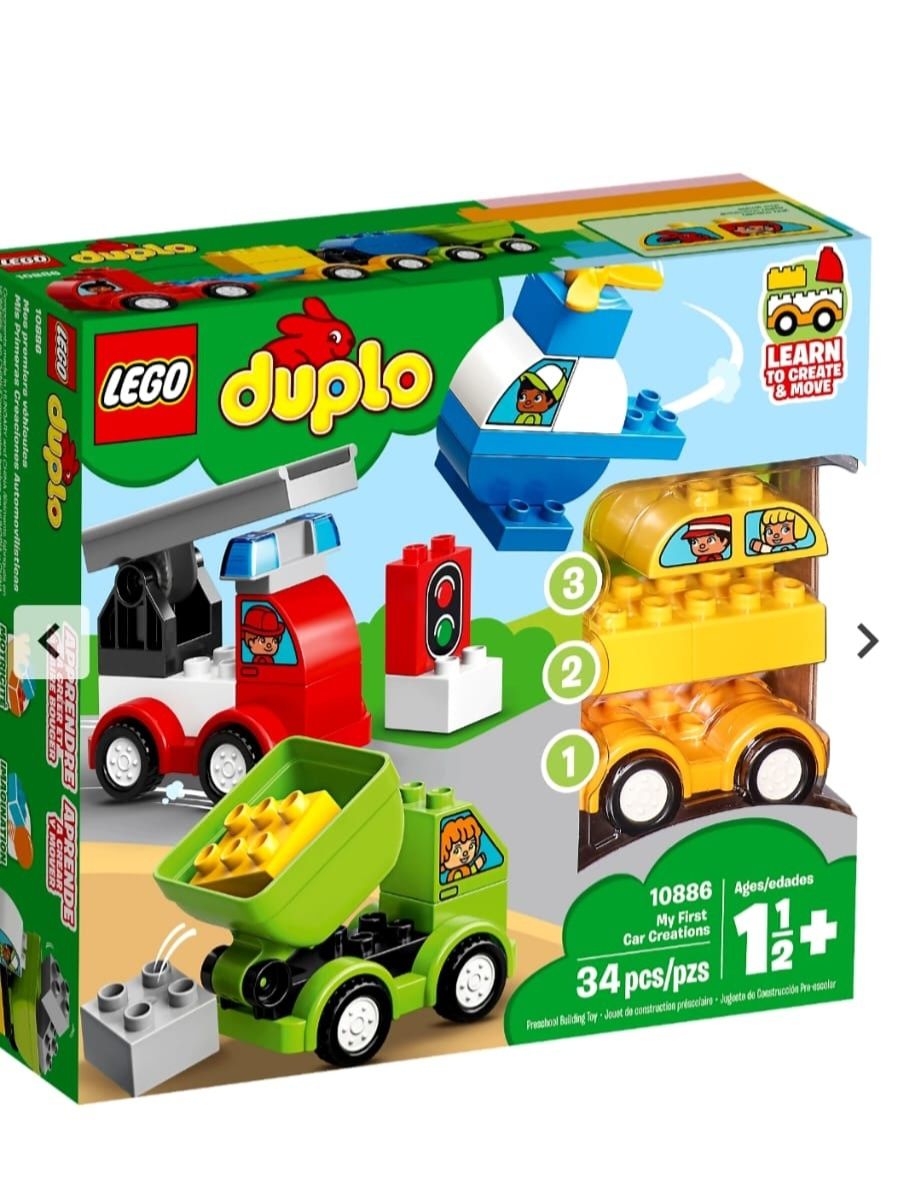 LEGO Duplo 10886 Moje pierwsze samochodziki + 10918 Dźwig