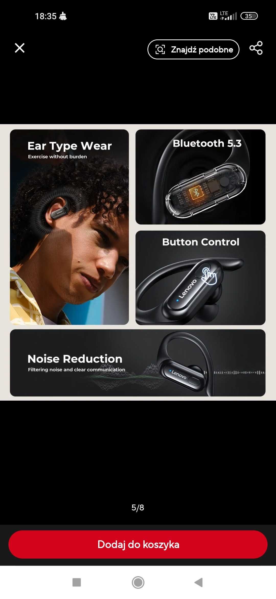 Słuchawki nauszne bluetooth Lenowo