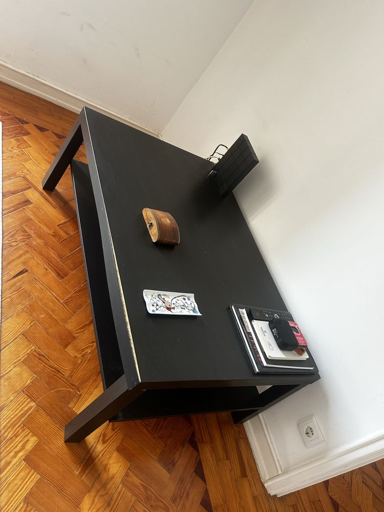 Mesa madeira preta ikea