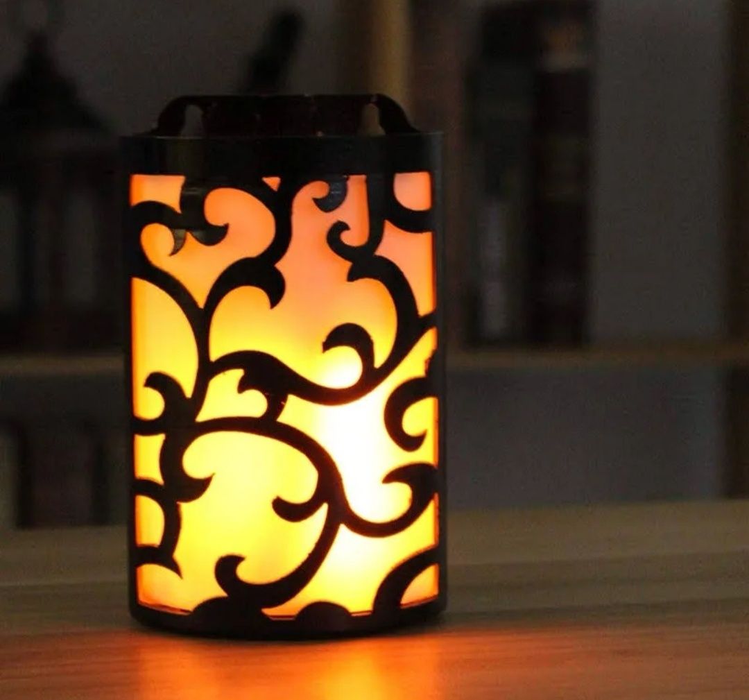 3x Dekoracyjne lampki ścienne LED na baterie – timer, czarne
