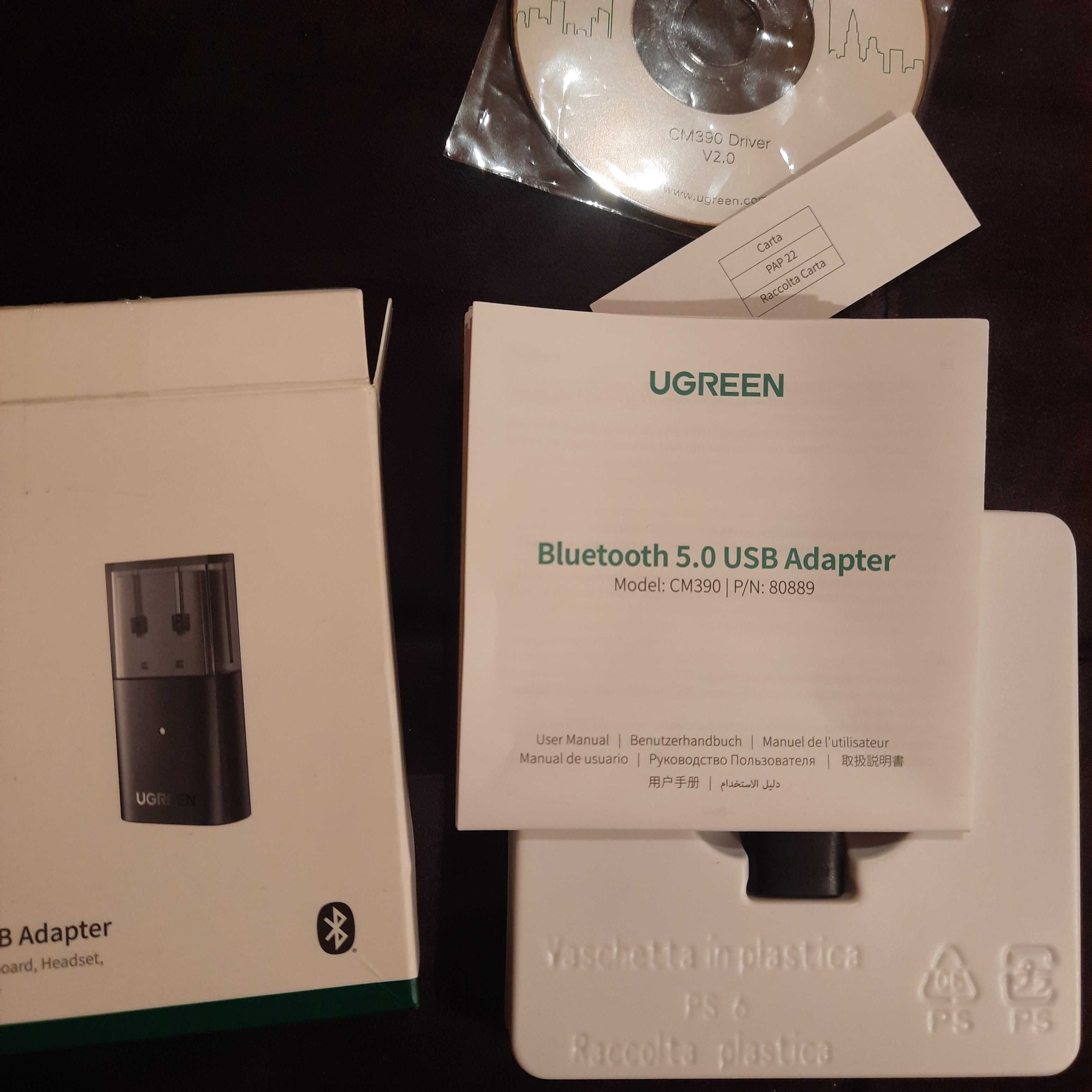 Adapter bluetooth 5.0 USB UGREEN CM390 Nadajnik Odbiornik