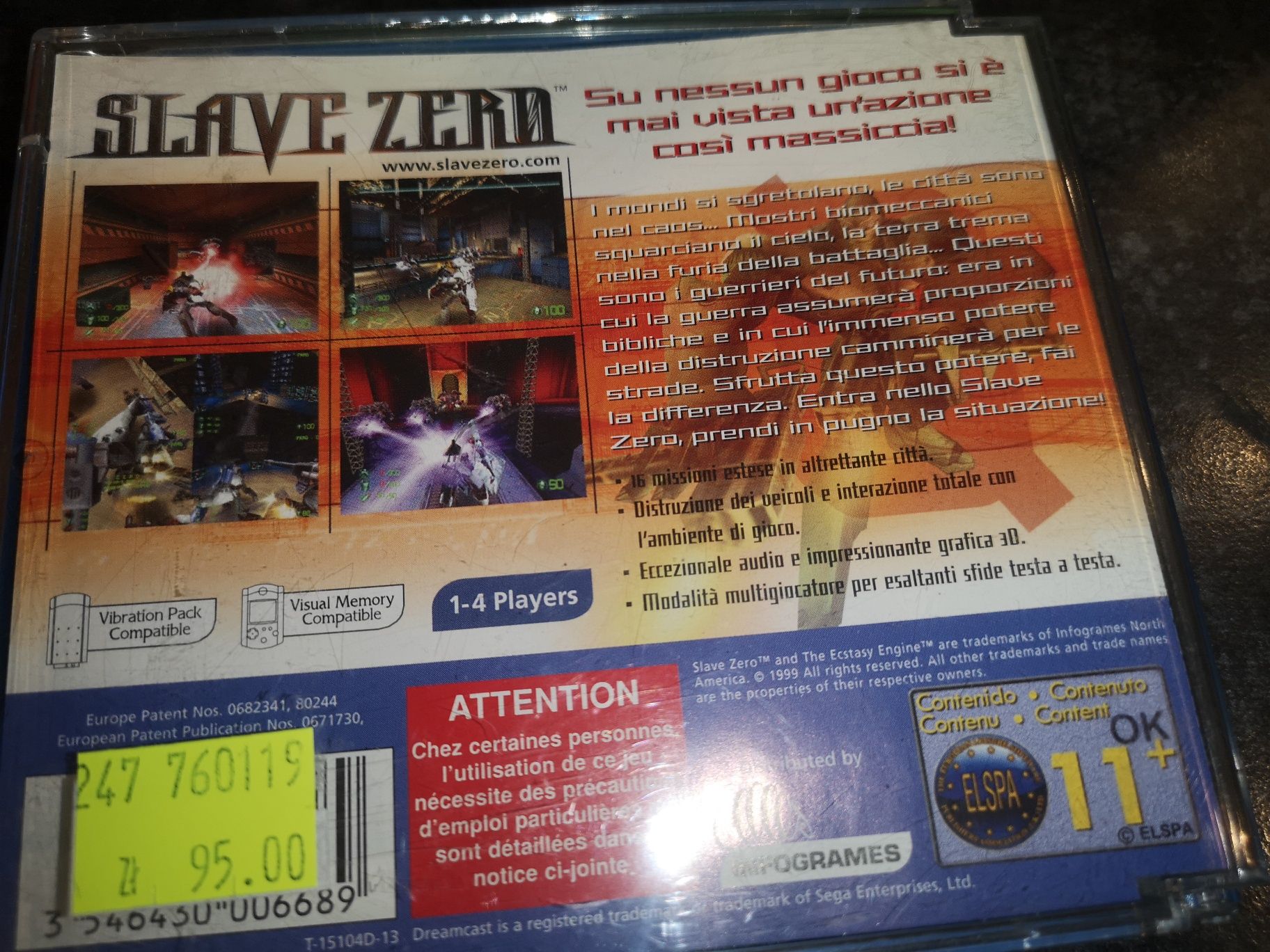 Slave Zero DREAMCAST Sega gra (stan bdb) kioskzgrami Ursus