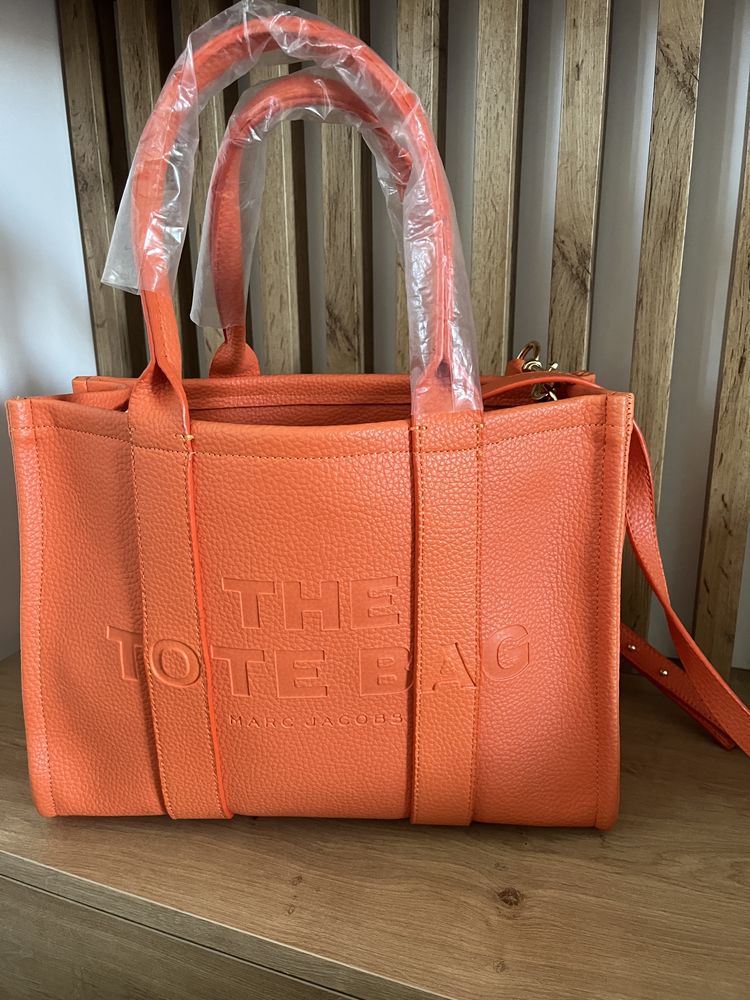 Marc jacobs tote bag nowa pomaranczowa ekoskora