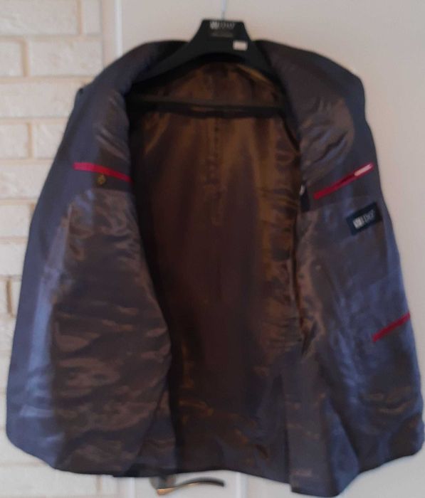 garnitur 2-częściowy szary z połyskiem Vido