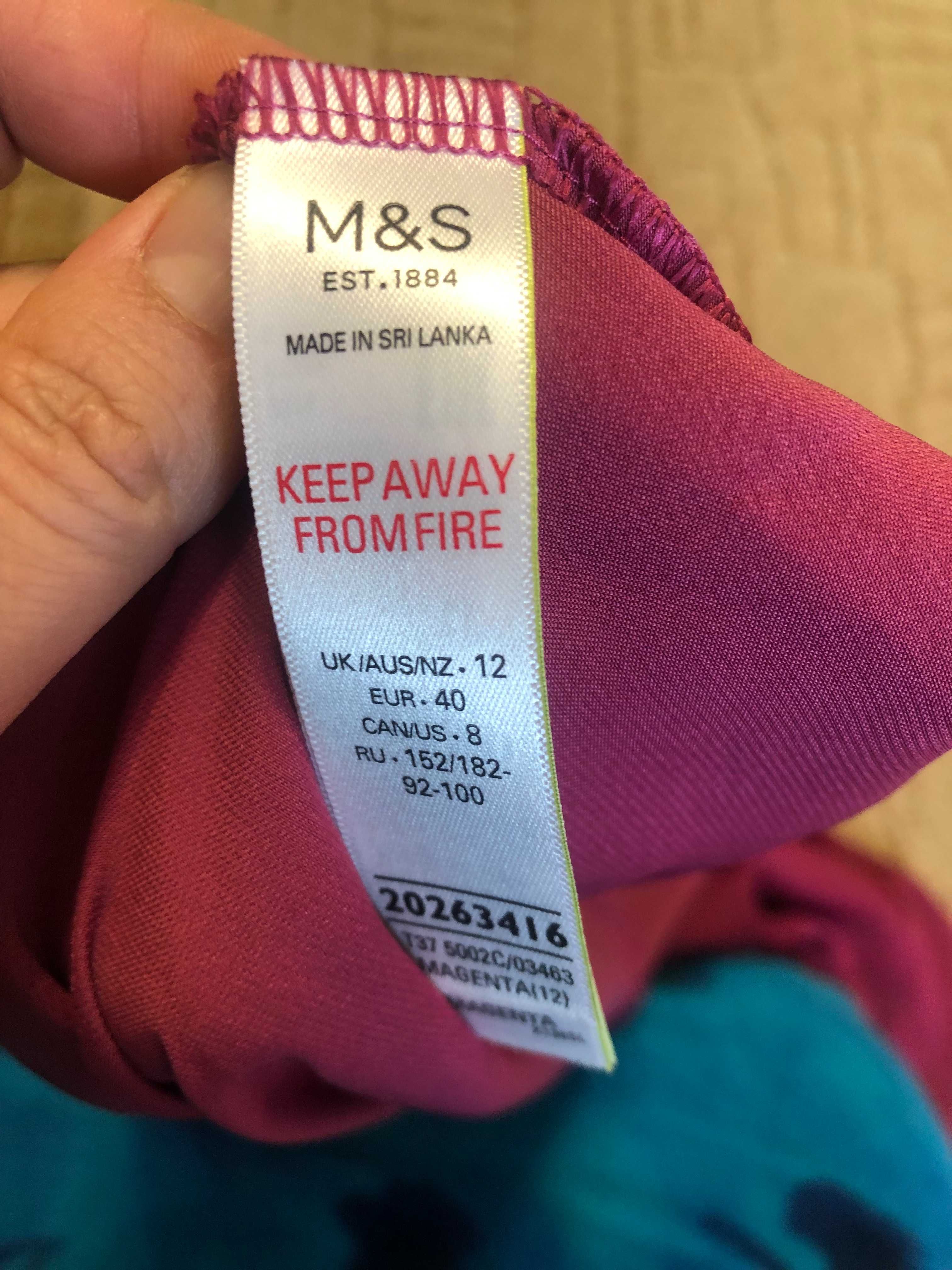 Шовкова сорочка сукня marks and spencer