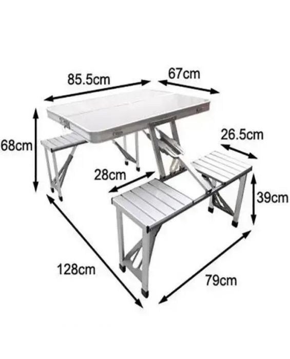 Стіл трансформер для пікніка алюмінієвий