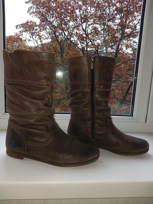 Жіночі шкіряні чоботи, кожаные сапоги