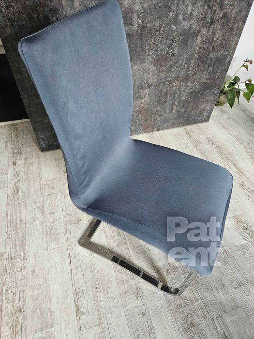 Pokrowce na krzesła grafitowe uniwersalne elastyczne 4 sztuki