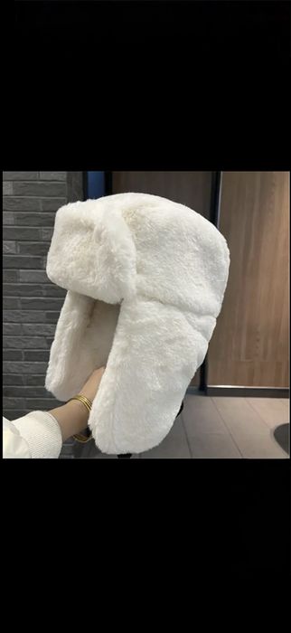 біла шапка, шапка-ушанка, шапкаушанка зимня