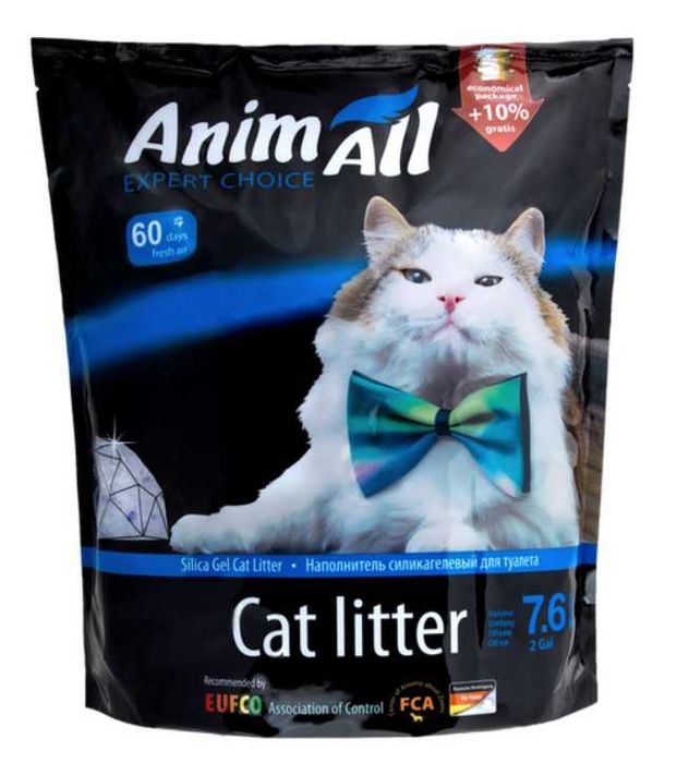 Силикагелевый наполнитель 3.8 - 18 л AnimAll, Kotix, Пухнастики