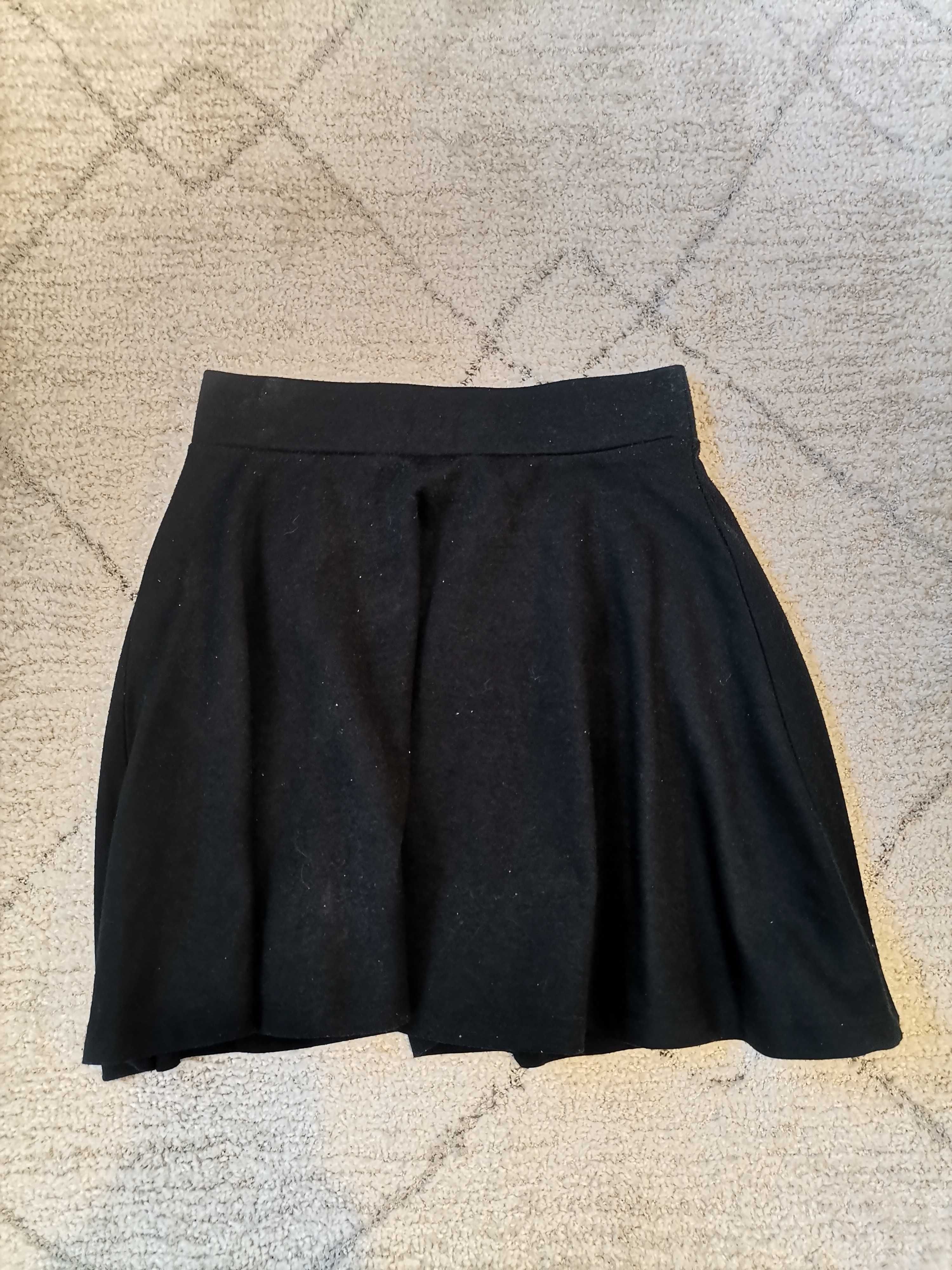 Czarna rozkloszowana spódniczka mini pin-up lata 50 retro S New Yorker