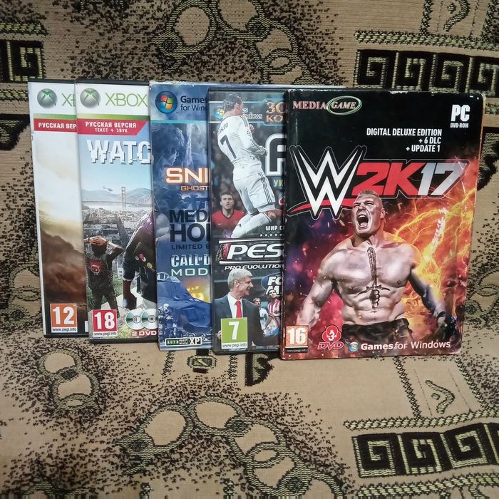 Лот диски с играми б/в,5 штук за вси 100 грн