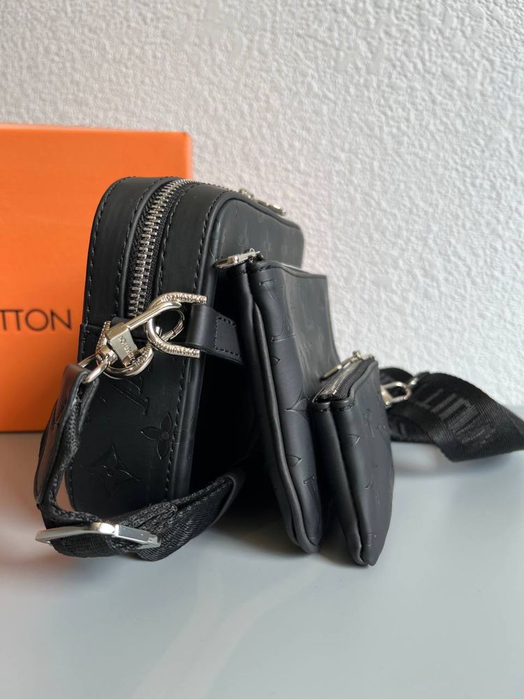 Мужская сумка черная Louis Vuitton / Чоловіча сумка