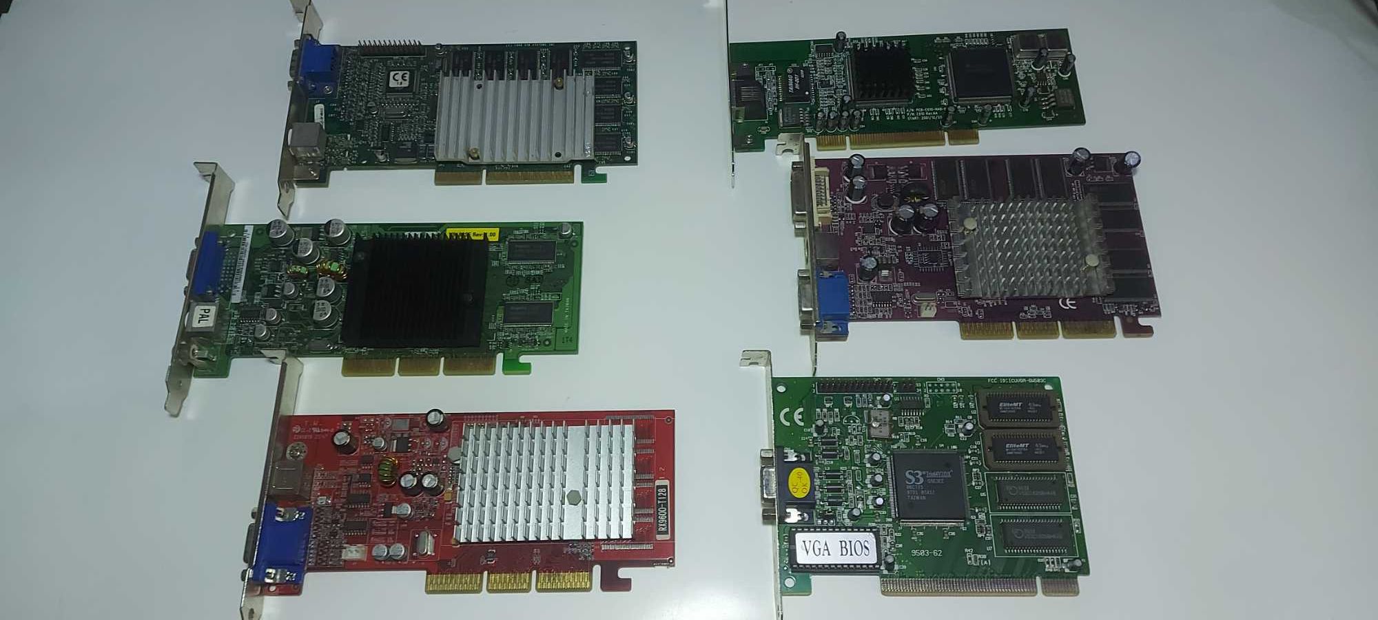 Компютерні старі відеокарти AGP 3Dfx Voodoo ASUS V9180 Trio64V FX5200