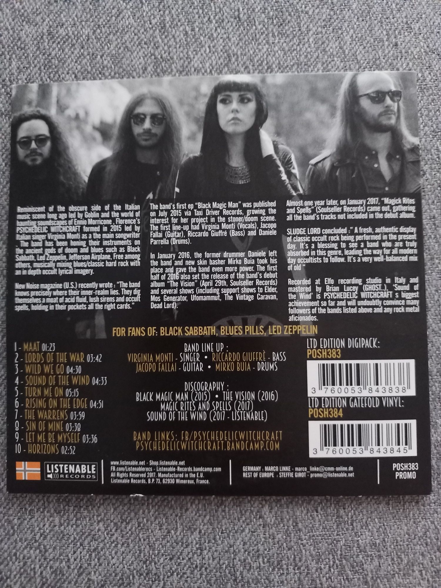 Psychedelic Witchcraft sound of the wind CD promo doom proto metal