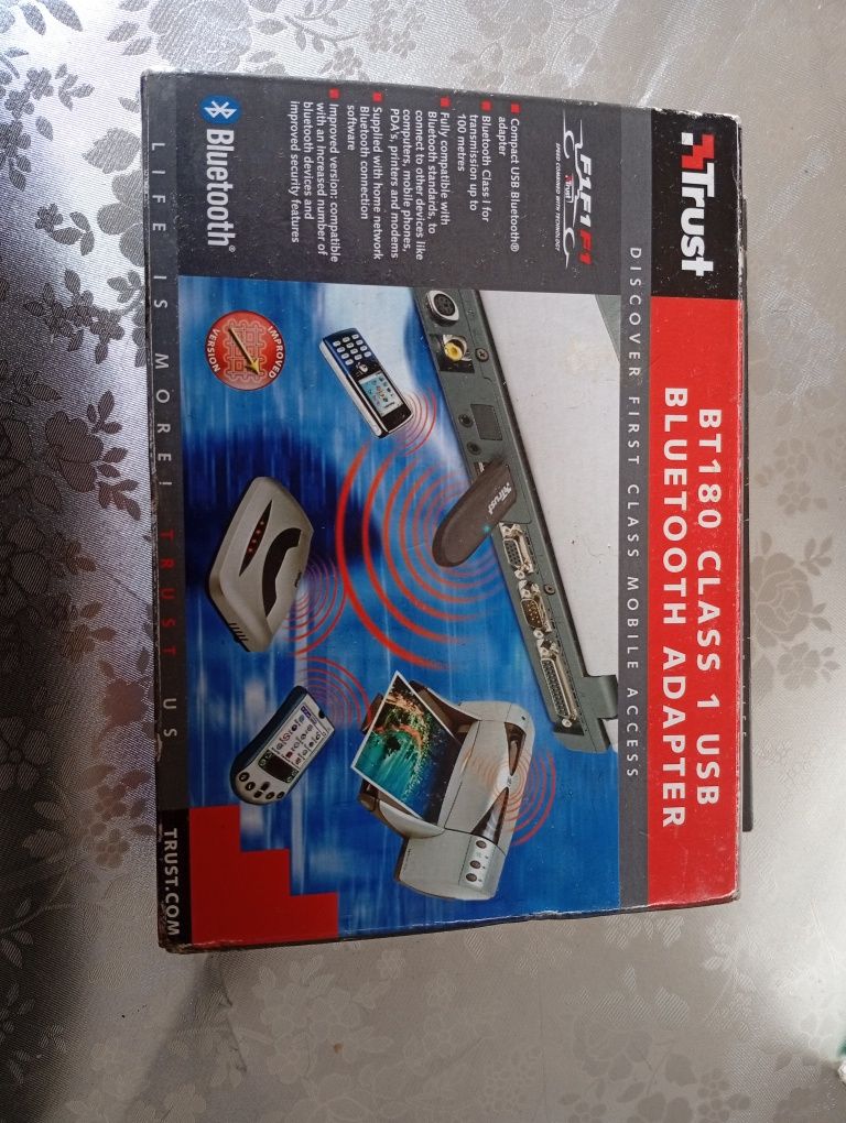 Adaptador USB Bluetooth Trust BT180 Classe 1.