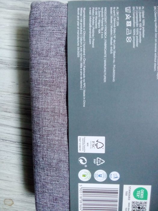 Zasłony strukturalne brązowo szare ala len styl boho SMUKEE przelotki