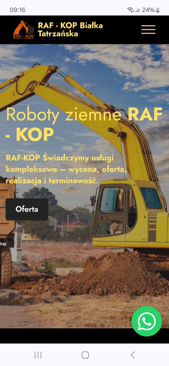 Roboty ziemne Rozbiórka , DROGI utwardzenie terenu kruszywa budowlane