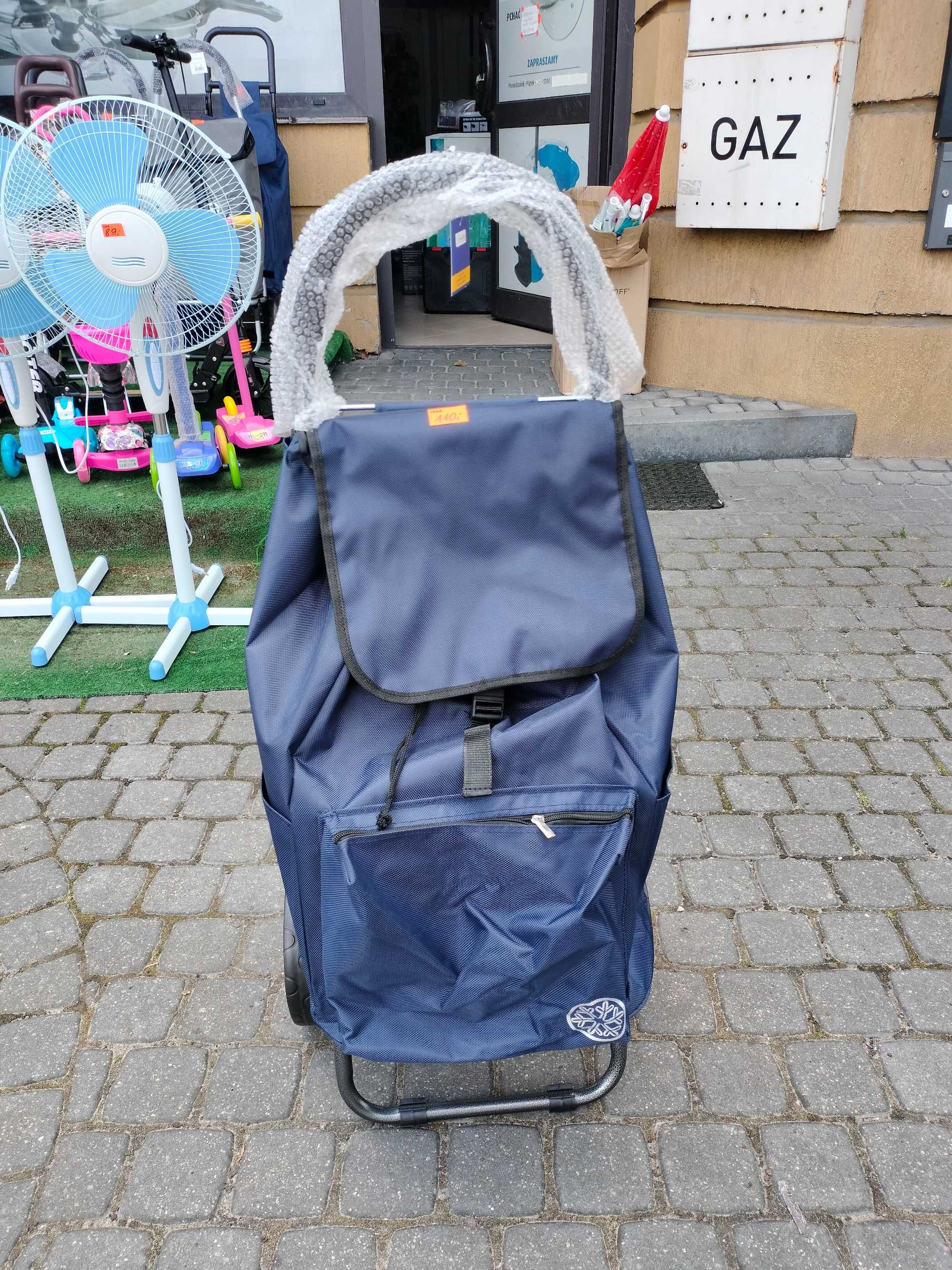 duży wózek zakupowy lekke na dużych kołach łożyskowane nowość jakość