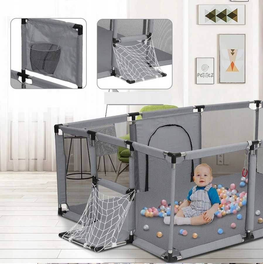 Kojec dla dziecka dziecięcy z kulkami 230x130 duży