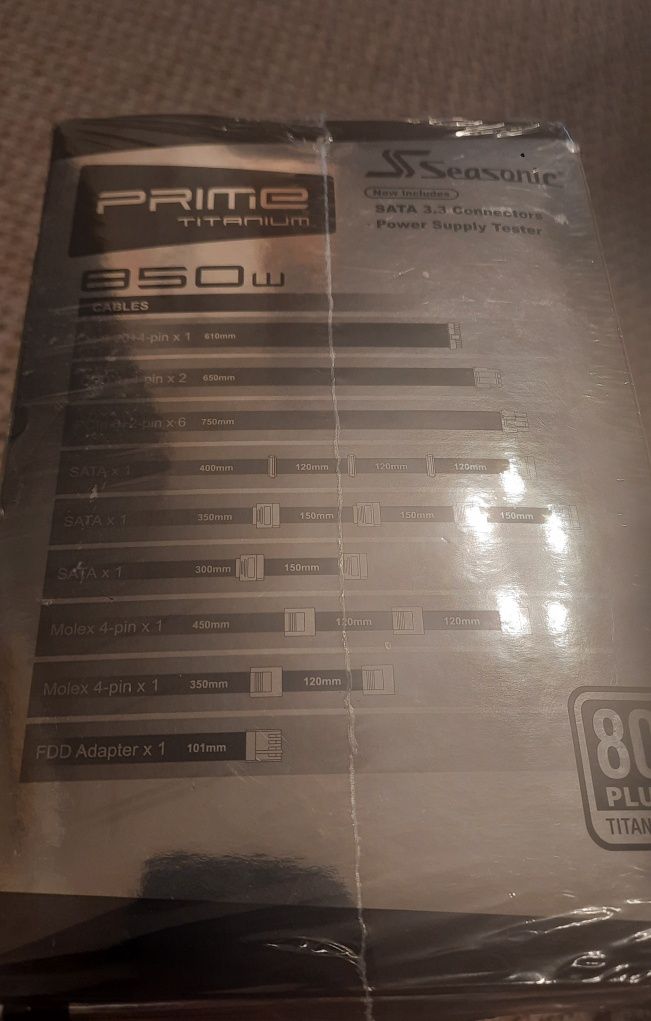 Блок живлення НОВИЙ Seasonic Titanium Prime 850w