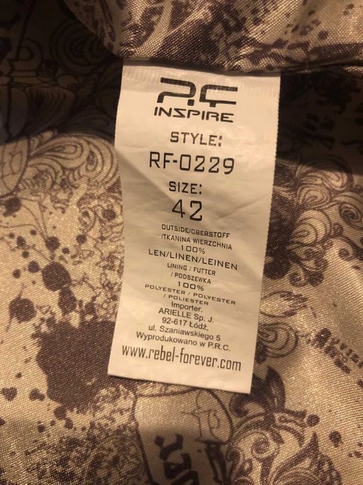 Żakiet damski lniany r.42 kremowy 55zł