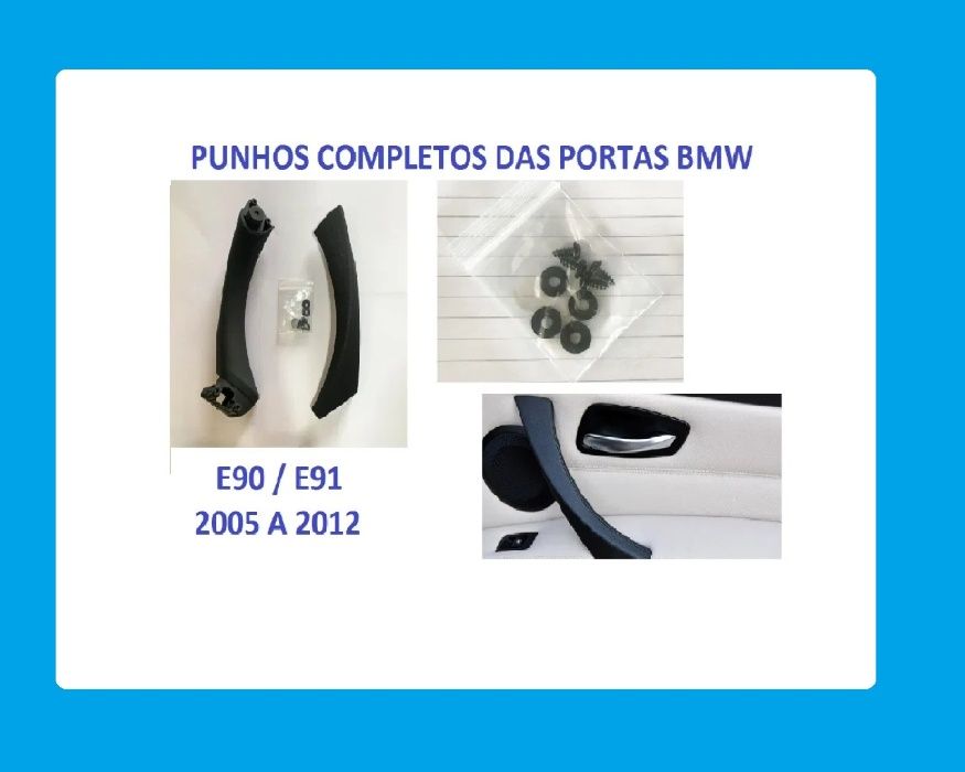 Punhos das Portas Completos BMW E 90/ E91 - Preto e Beije