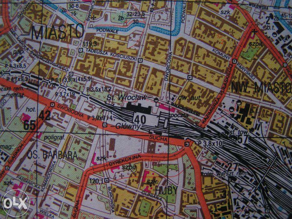 mapa topograficzna / plan miasta Wrocławia 1:25000 M-33-35-C-a i -b
