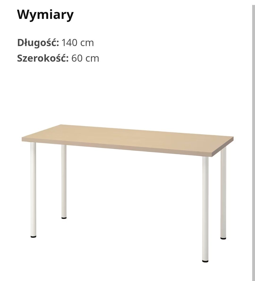 Biurko stolik stół IKEA 140x60