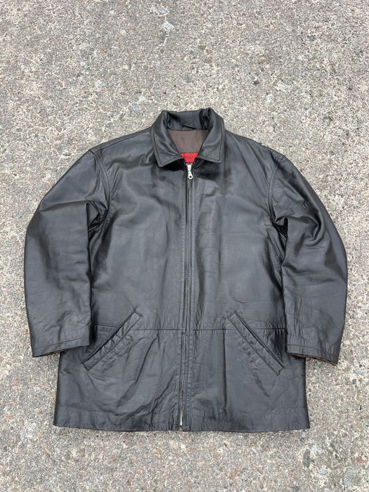 Шкіряна куртка HUGO BOSS