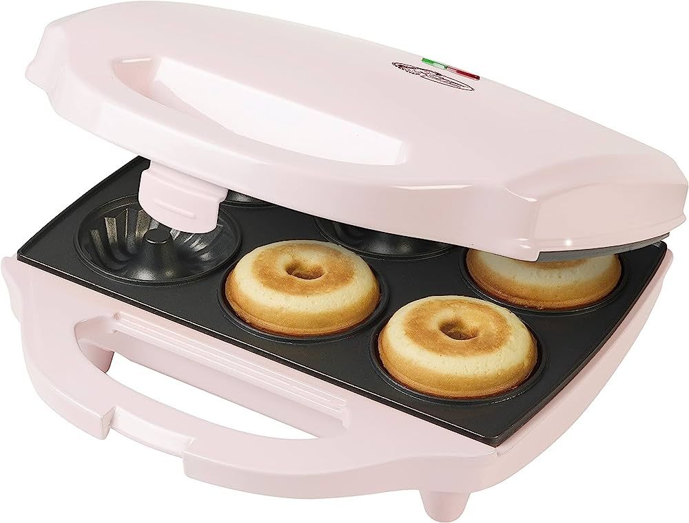 Bestron Maszynka do pieczenia ciastek donuty AGHM200P, 900 W, różowa