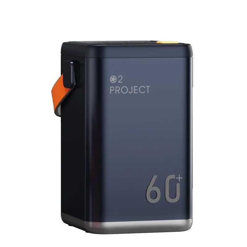 Повербанк 02 Project  з швидкою зарядкою та ліхтариком на 60000 mAh