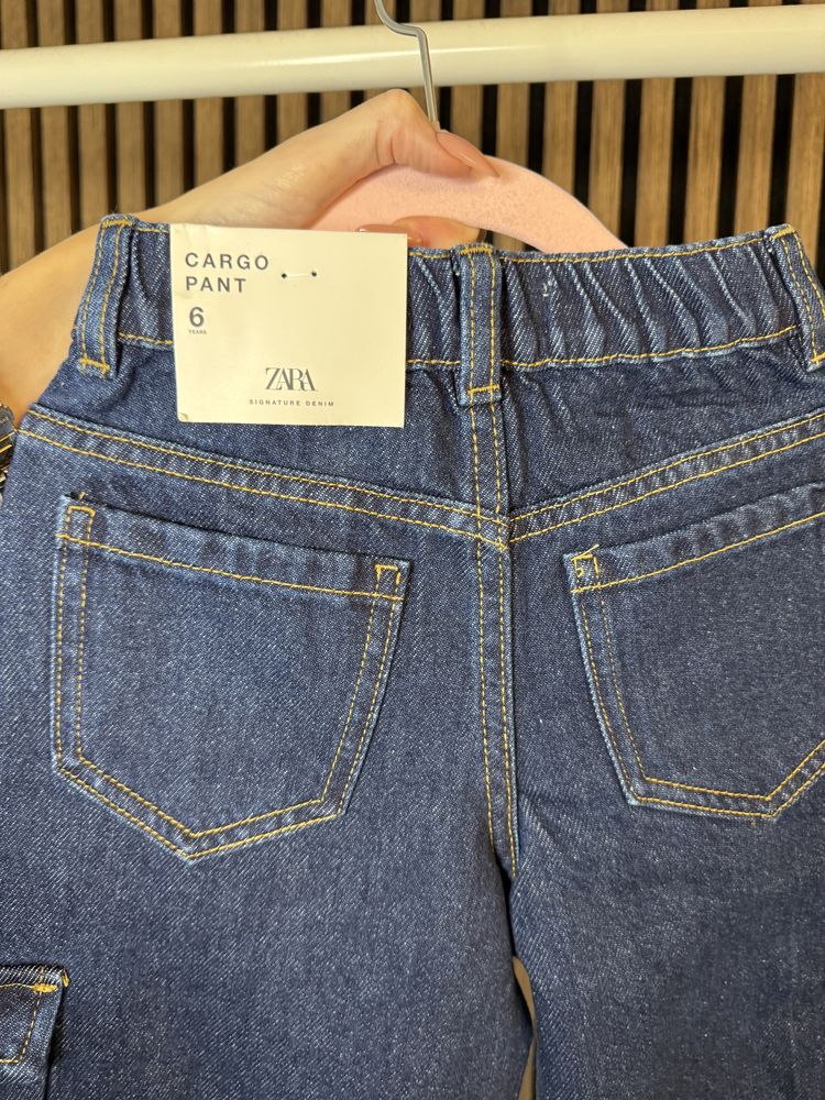 Jeansy cargo zara 116