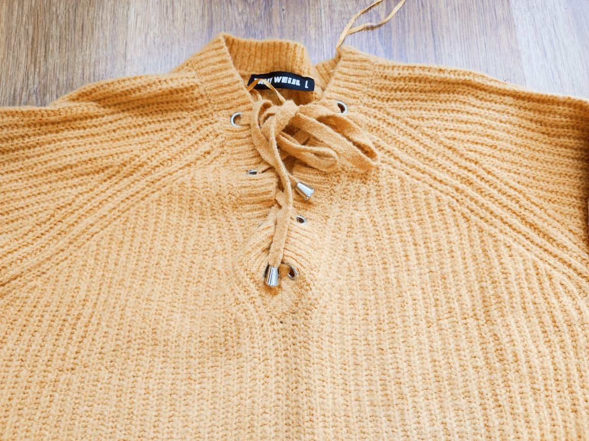 Tally Weijl fajny ciepły musztardowy sweter L
