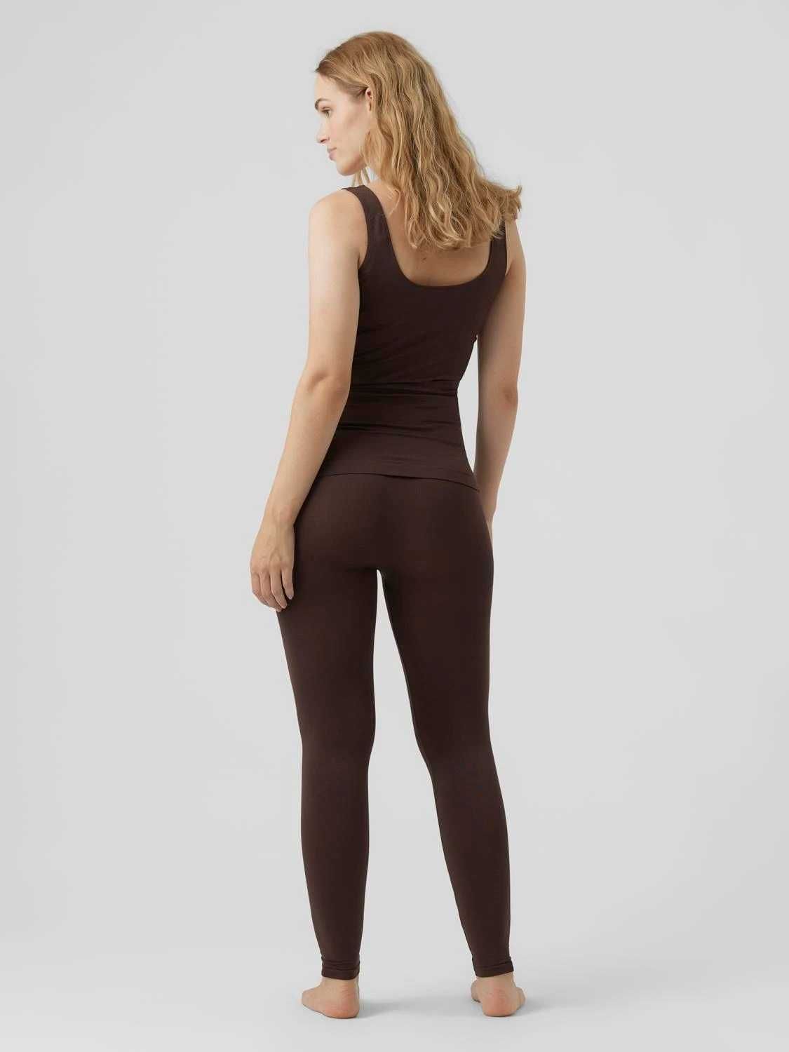 Mamalicious legginsy brązowe klasyczne ciążowe L/XL