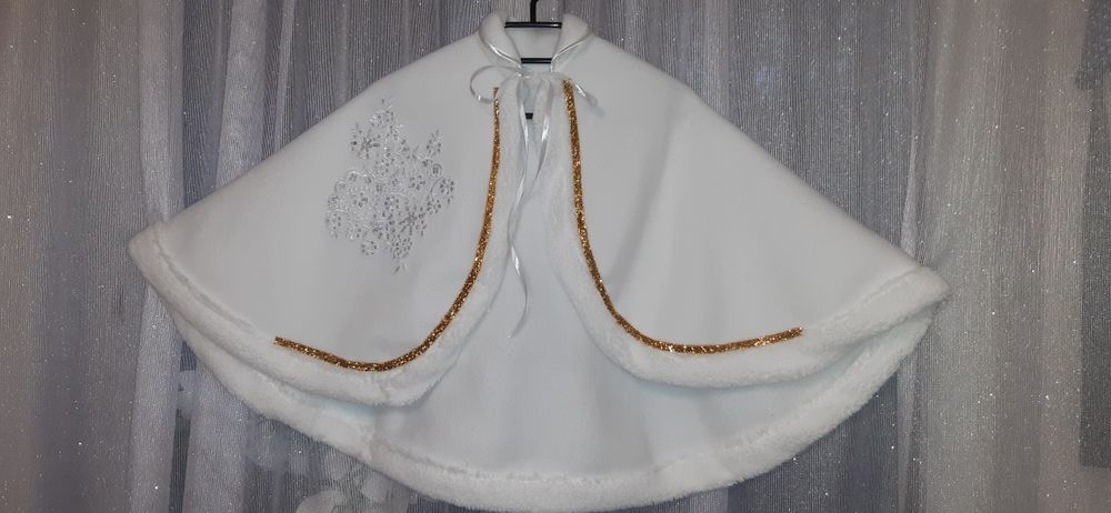 Pelerynka komunijna biało złota